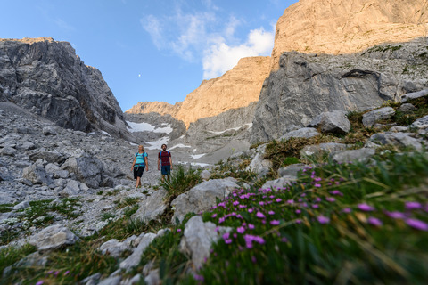 Alpines Wandern im Blaueiskar, Hochkalter