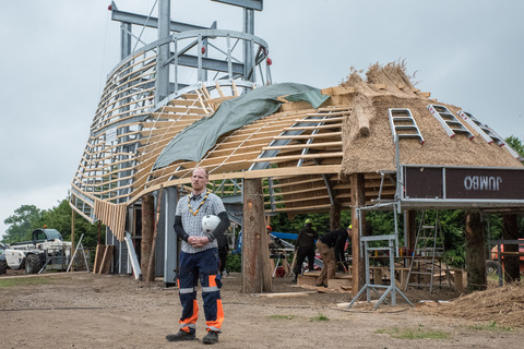 Støvlen bygges   Spejdernes Lejr   Alf Olsen   Foto Heine Dransfeldt 20170624 HED DSC 7931
