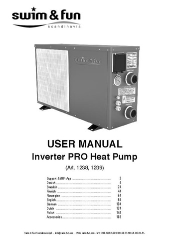 Inverter PRO Heat Pump Manual