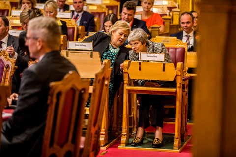 Theresa May and Erna Solberg