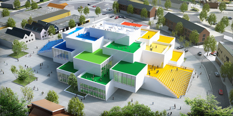 HighRes LEGO House from the side