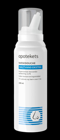Næsedouche Saltvand Ekstra Hypertonisk Flaske 100 ml Apotekets