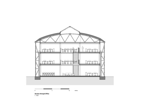 Section through Office 1 100