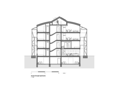 Section through Apartments 1 100