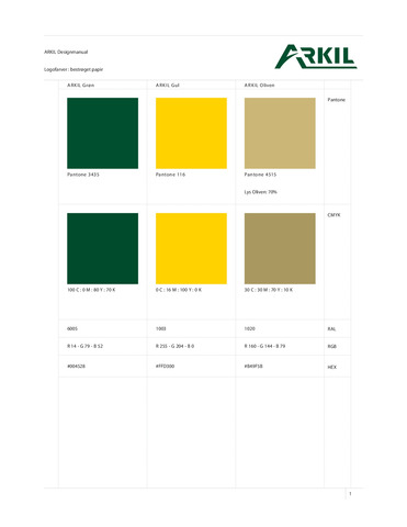 ARKIL designmanual.farver med web intranote