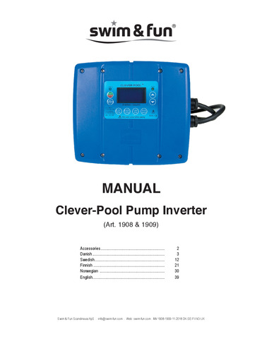 Clever-Pool Pump Inverter Manual