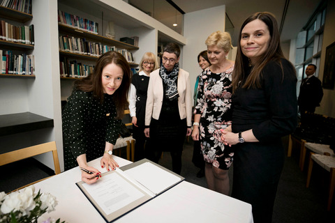 The NordicÅsa Lindhagen signing.  Ministers for Gender Equality