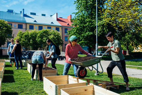 City garden in Helsinki