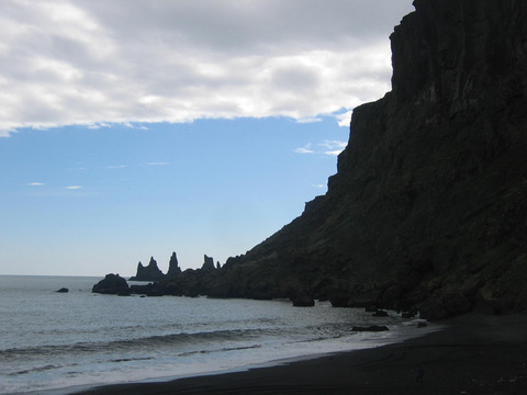 Beach and mountainside on Iceland