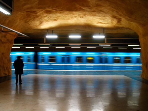 Underground train in Stockholm