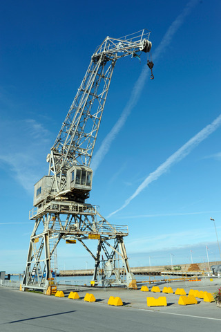 Crane in Visby harbor
