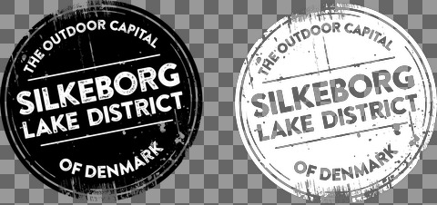 NEG.Vignet INTERNATIONAL Silkeborg Lake District POS vektor