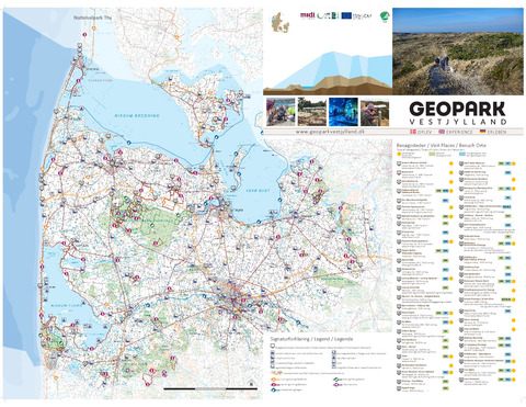 Geopark Vestjylland kortside 2019
