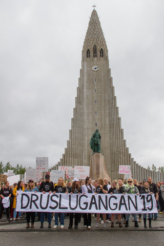 Druslugangan demonstration in Reykjavik