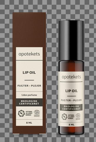 Apotekets Økologisk certificeret Lip Oil m æske 8 ml