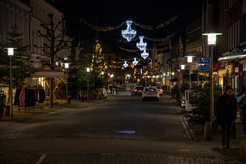 Julepynt på gågaden i Sønderborg 2019 0091