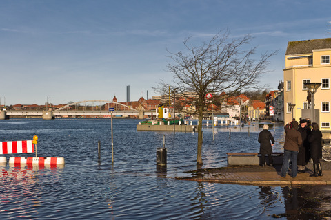 Oversvømmelse ved havnen i Sønderborg 2012