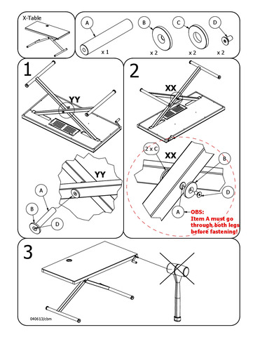 X-Table - Assembly Instructions