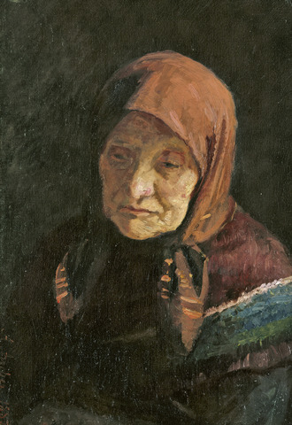 Anna Ancher: ” En gammel fiskerkone”. 1887. Skagens Kunstmuseer