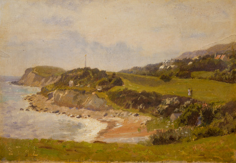Laurits Tuxen: "Kystparti fra Isle of Wight med Osborne House". 1892. Skagens Kunstmuseer