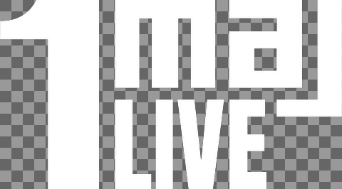 1 maj live logo hvid