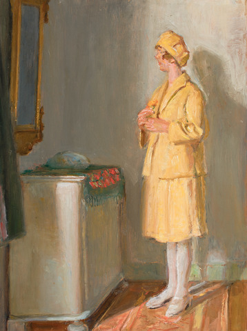 Michael Ancher: Ung kvinde kigger sig i spejlet. Skagens Kunstmuseer
