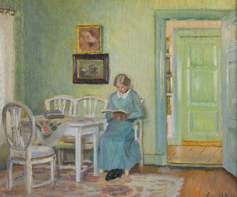 Helga Ancher: Interiør fra kunstnerens værelse i Skagen. 1916. Skagens Kunstmuseer