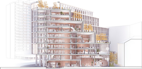 Section B One Berlin Hyp HQ C.F. Møller Architects BHPSNI02