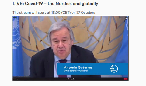 Antonio Guterres - Nordic Counsil session 2020