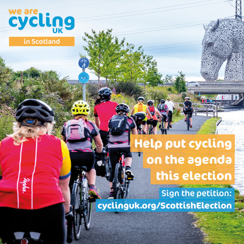 Cycling on agenda   Cycling UK in Scotland election campaign Insta