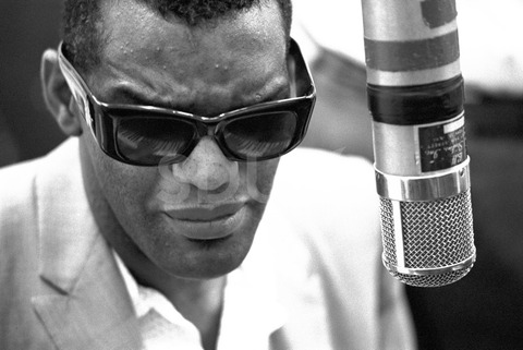 Ray Charles. Recording 'Hit the Road Jack' for A.B.C. Paramount, New York, 1961