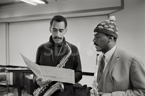 Archie Shepp. Having a recording session with John Tchicai, New York, 1962