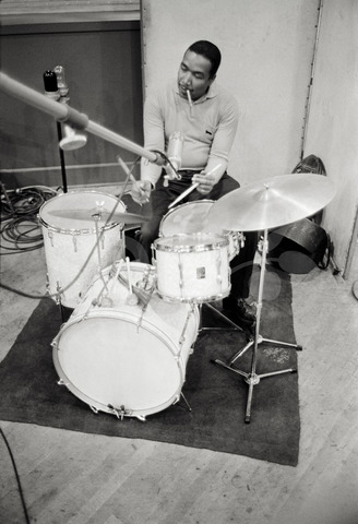 Gus Johnson. Recording session with Herb Ellis All Stars, New York, 1962