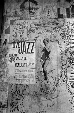 Jazzposter on 14´th Street, New York, 1962