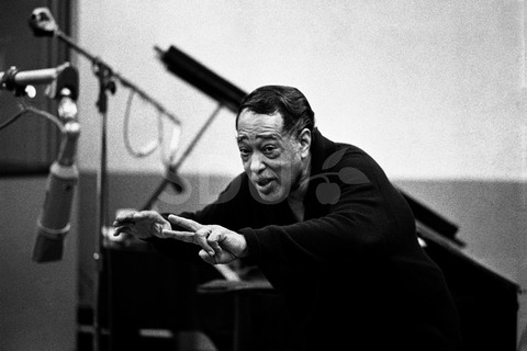 Duke Ellington. Recording with Duke Ellington Orchestra for RCA Victor, in New York, 1969