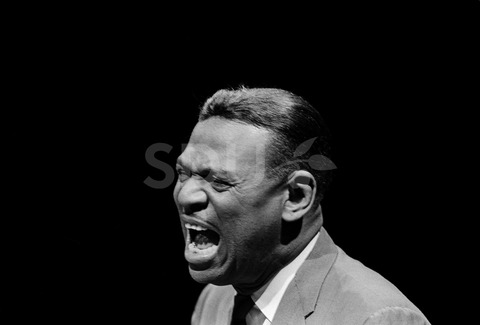 Earl Hines. Plays the piano and sings at a concert, Copenhagen, 1966