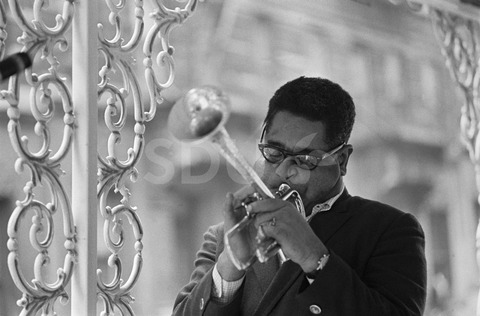 Dizzy Gillespie. At a Jazz mobile Concert in Harlem, New York, 1966