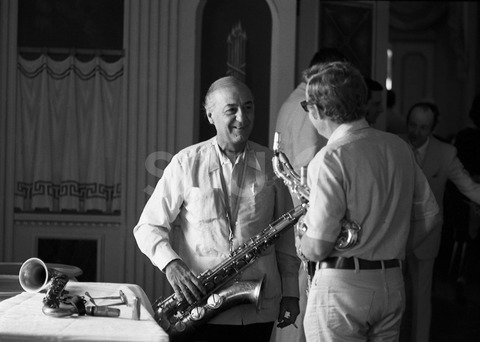 Flip Phillips and Bob Wilber. At Dick Gibson´s Jazz Party, Colorado Springs, 1975