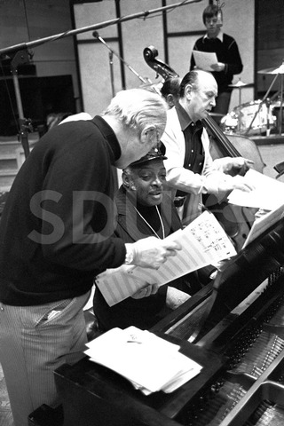 Count Basie, Norman Granz, and John Duke. In RCA Studios, Nashville, Tennessee, 1976