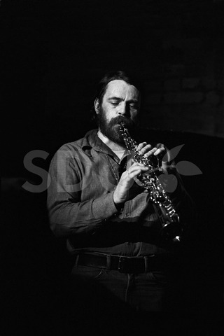 Phil Woods. Playing his clarinet at a concert, New York, 1976