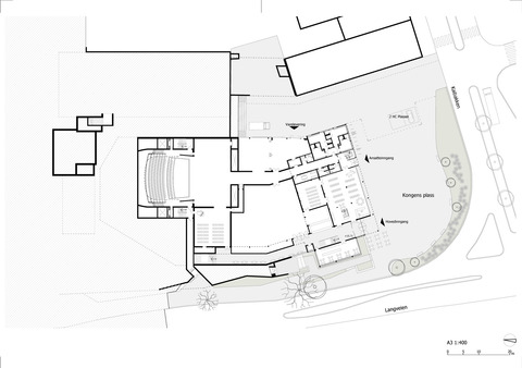 Plan Basement Kristiansund Opera and Culture Centre C.F. Møller Architects