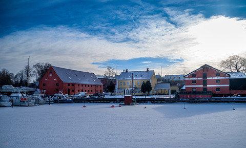 Vinter stemning i Præstø havn