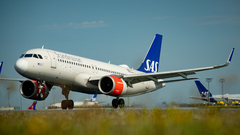 SAS Airbus A320NEO landing gammel bemaling 2