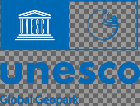 UNESCO logo geopark blue eng 2021