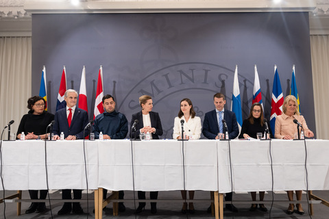 Nordic prime ministers, press meeting