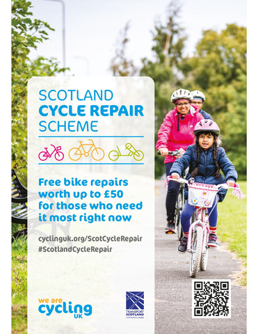 Scotland Cycle Repair Scheme 21 22 Promotion Leaflet