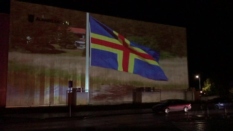 Åland 100 videos väggen