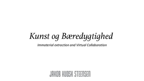 Jakob Kudsk Steensen   Præsentation