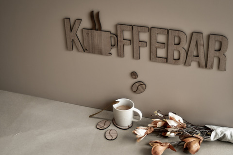 94030 K+FFEBAR kaffebar dekoration large valnød