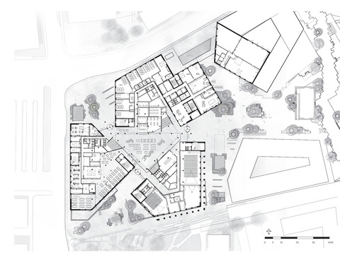 Plan_Ground Floor_BW_VIA University College Campus Horsens_C.F. Møller Architects